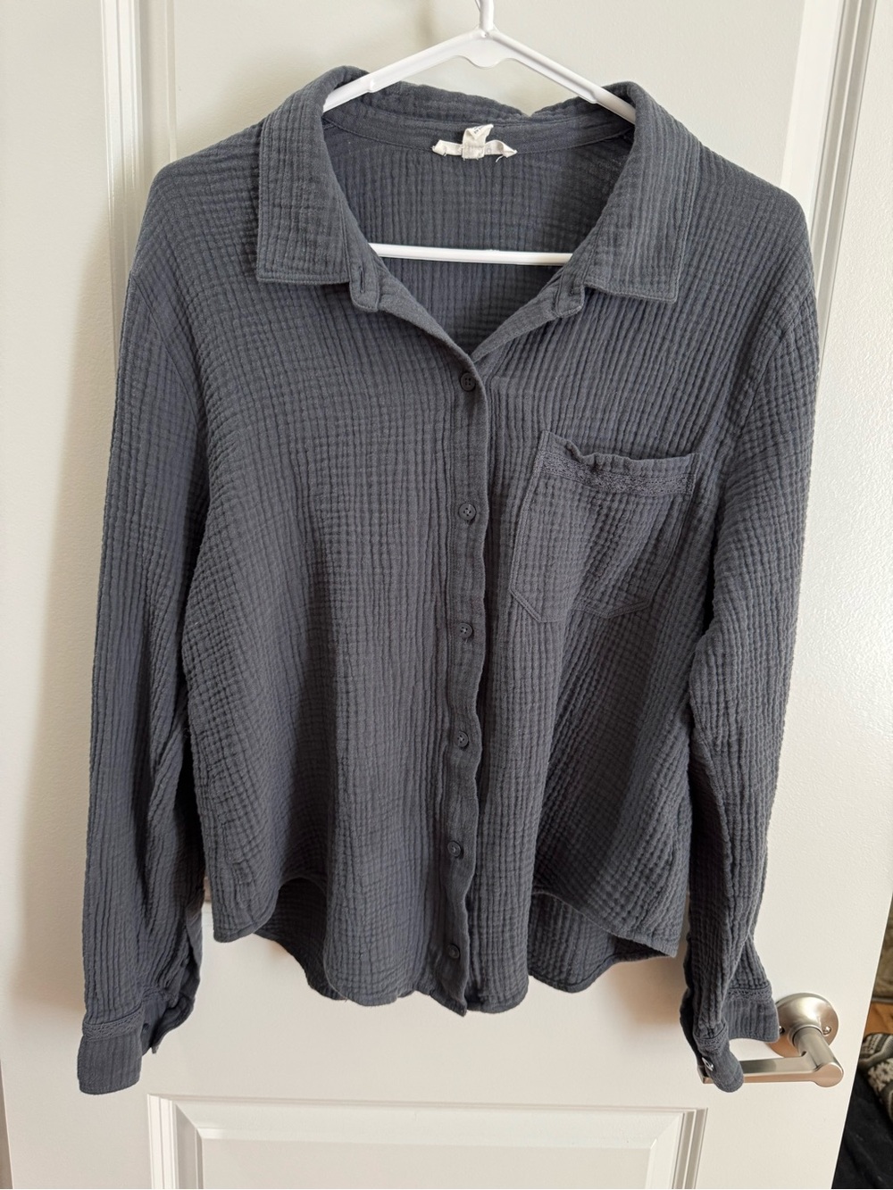 Splendid Kit Gauze Crochet Shirt size M